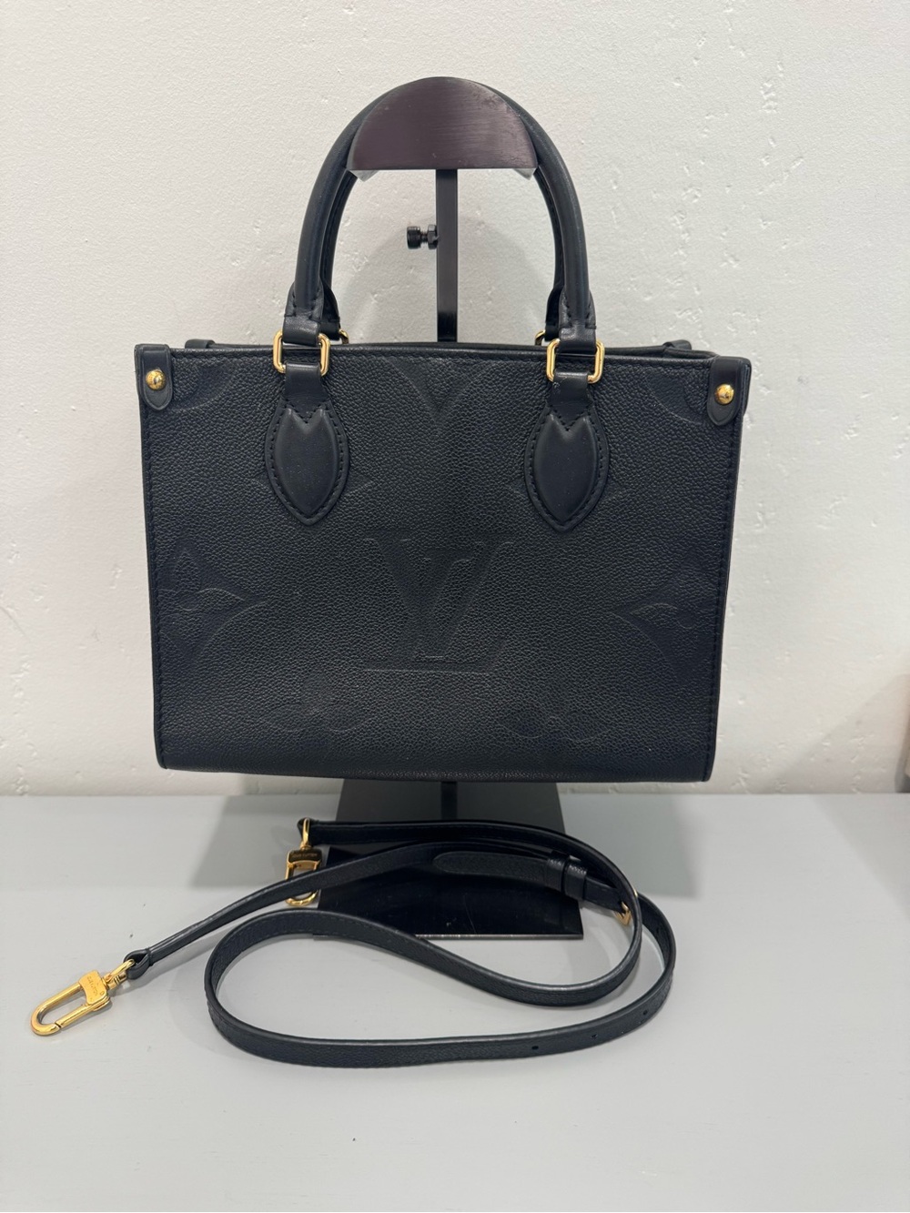 Louis Vuitton Black empreinte OnTheGo PM Bag